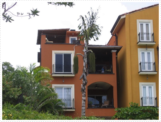 View of condo [top story] from beach - 1