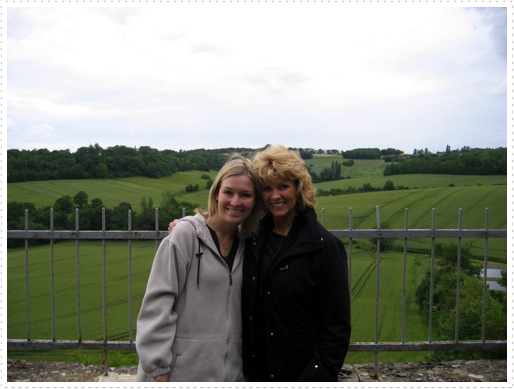 Emily and Betz just behind St. Orens Pouy Petit, France Emily and Betz just behind St. Orens Pouy Petit, France
