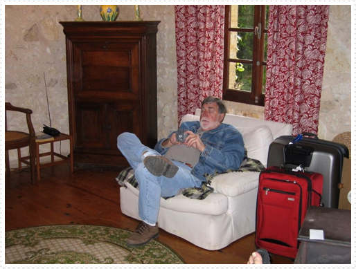 Mike in living room of La Petite Maison Mike in living room of La Petite Maison
