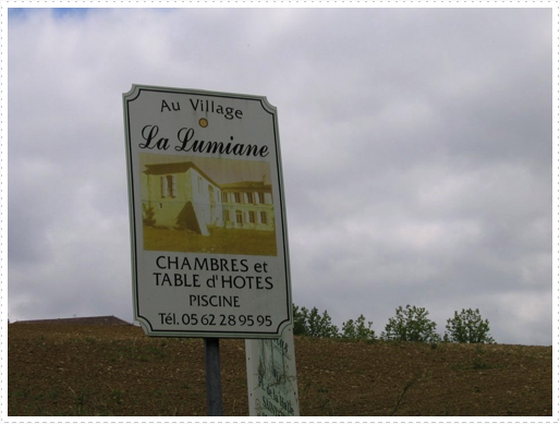 Sign for Au Village La Lumiane, France Sign for Au Village La Lumiane, France