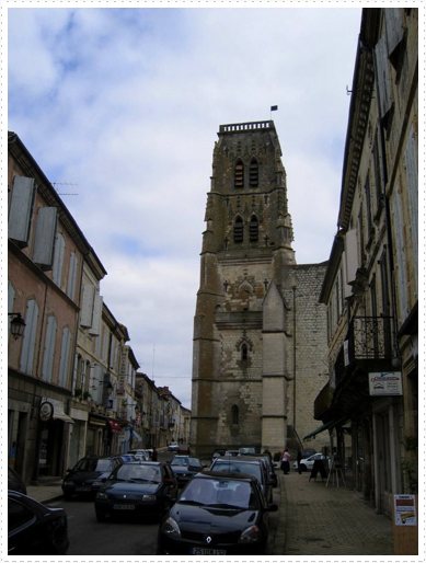 Cathedrale from down the street in Lectoure, France Cathedrale from down the street in Lectoure, France