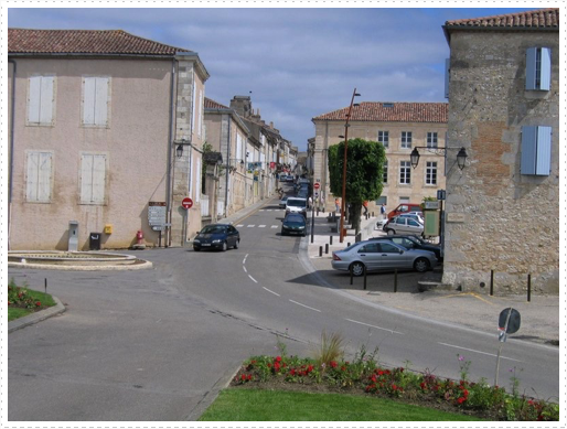 Looking up the main street from hospital in Lectoure, France Looking up the main street from hospital in Lectoure, France