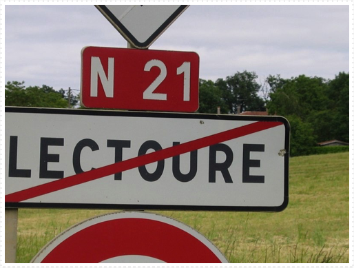 Leaving Lectoure, France Leaving Lectoure, France