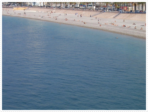 Beach in Nice, France Beach in Nice, France
