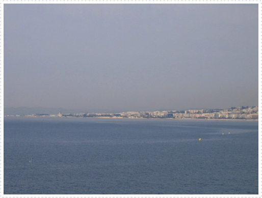 Looking west at Nice, France from east end of bay Looking west at Nice, France from east end of bay