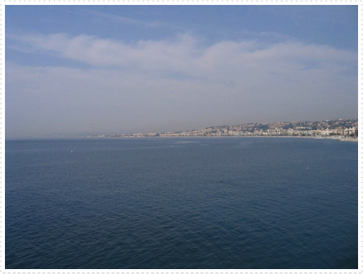 Looking west at Nice, France from east end of bay Looking west at Nice, France from east end of bay