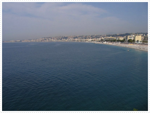 Looking west at Nice, France from east end of bay Looking west at Nice, France from east end of bay