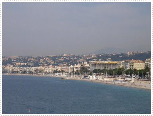 Looking west at Nice, France from east end of bay Looking west at Nice, France from east end of bay