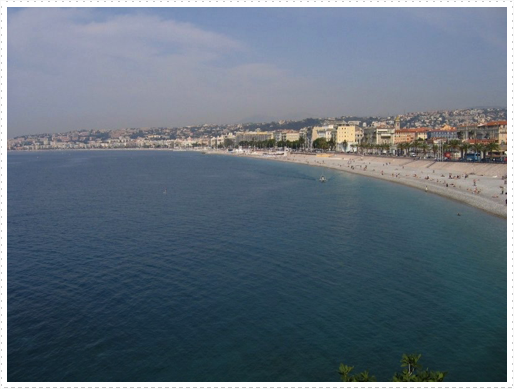 Looking west at Nice, France from east end of bay Looking west at Nice, France from east end of bay