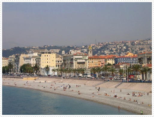 Looking west at Nice, France from east end of bay Looking west at Nice, France from east end of bay