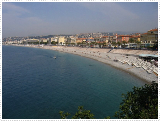 Looking west at Nice, France from east end of bay Looking west at Nice, France from east end of bay