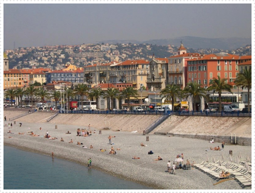Looking west at Nice, France from east end of bay Looking west at Nice, France from east end of bay