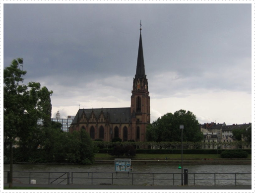Church just across Main River by Romerberg Square Church just across Main River by Romerberg Square