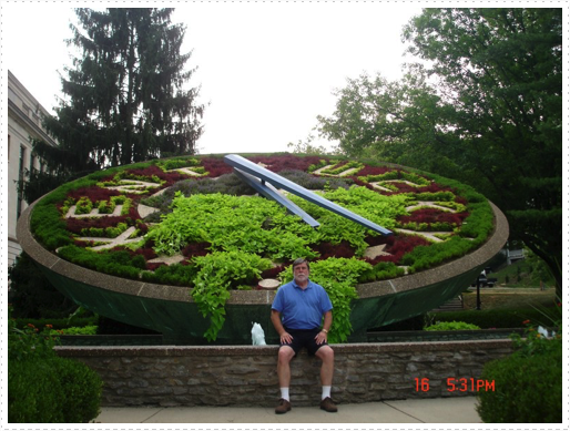 Mike at flower clock by KY State Capitol in Frankfort, KY Mike at flower clock by KY State Capitol in Frankfort, KY