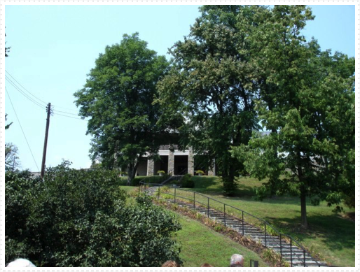 Woodford tasting room from down by aging room Woodford tasting room from down by aging room