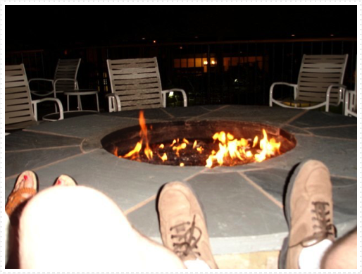Fire-pit at Marriott Hotel Fire-pit at Marriott Hotel