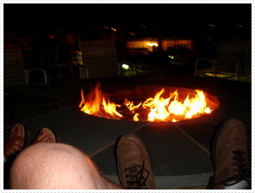 Fire-pit at Marriott Hotel Fire-pit at Marriott Hotel