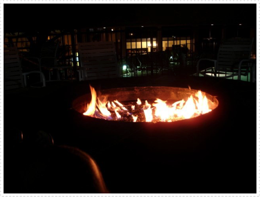 Fire-pit at Marriott Hotel Fire-pit at Marriott Hotel