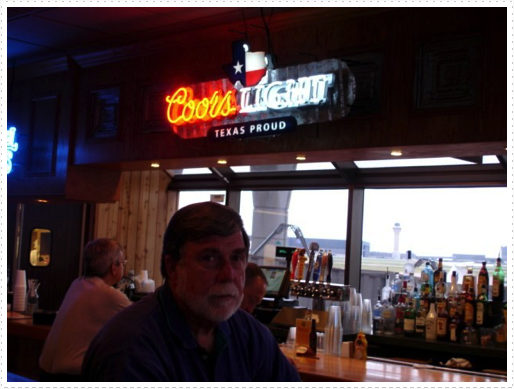 Mike at bar at airport in Dallas, TX Mike at bar at airport in Dallas, TX
