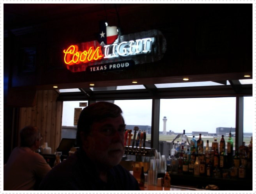 Mike at bar at airport in Dallas, TX Mike at bar at airport in Dallas, TX