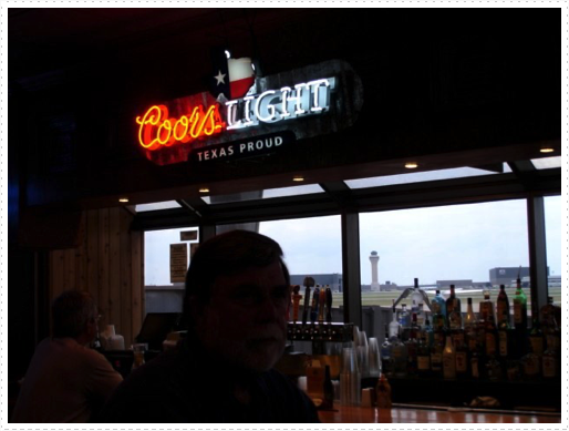 Mike at bar at airport in Dallas, TX Mike at bar at airport in Dallas, TX