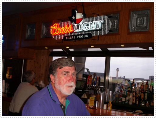 Mike at bar at airport in Dallas, TX Mike at bar at airport in Dallas, TX
