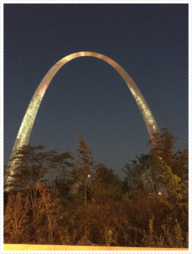 Freedom Arch at night, St. Louis, MO