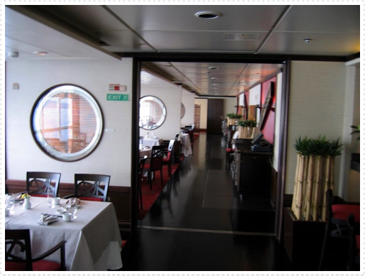 Sushi restaurant on The World cruise ship Sushi restaurant on The World cruise ship