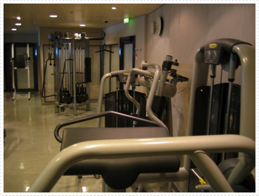 Exercise equipment on The World cruise ship Exercise equipment on The World cruise ship