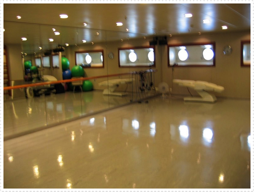 Exercise room on The World cruise ship Exercise room on The World cruise ship