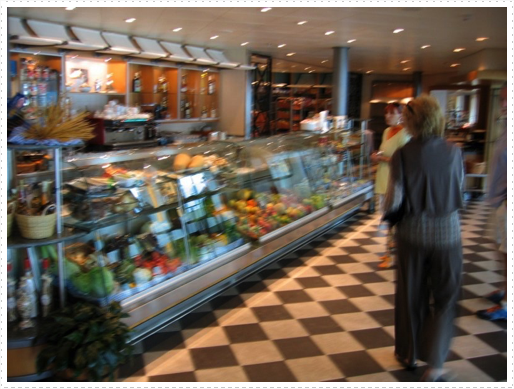 Grocery store on The World cruise ship Grocery store on The World cruise ship