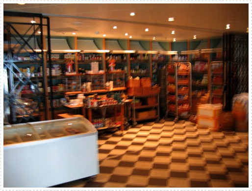 Grocery store on The World cruise ship Grocery store on The World cruise ship